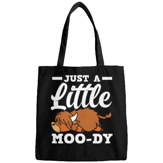 Just A Little Moody Highland Cow Bags