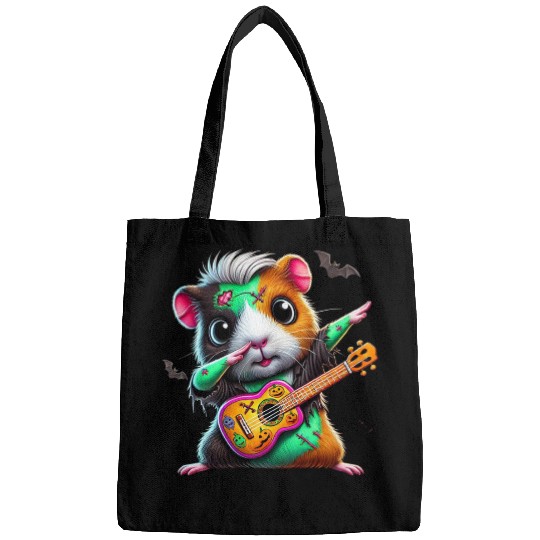 Dabbing Guinea Pig Zombie Squad Guitar Hallow Bags