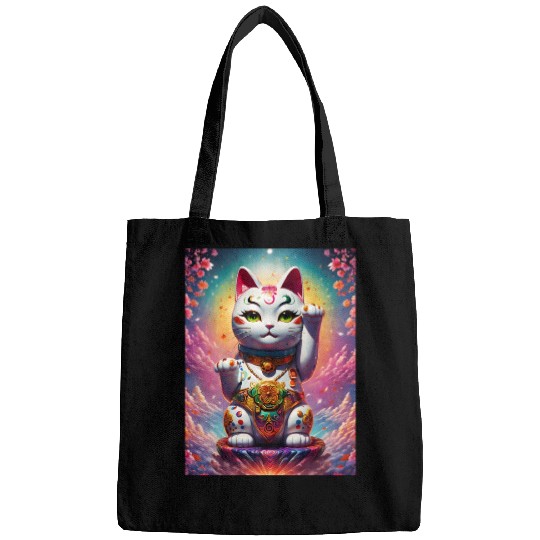Maneki neko lucky cat Bags