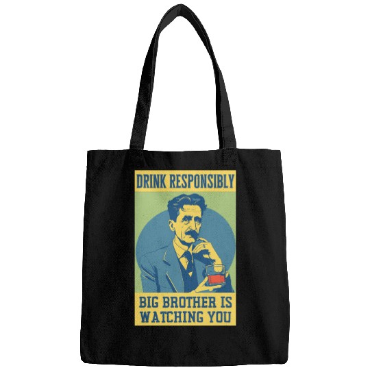 Big Brother Is Watching You Orwell Funny Alcohol B Bags