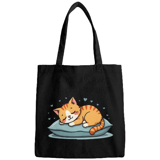 Cute Cat Nap Lover Funny Sleepy Naptime Humor Bags