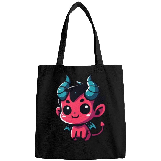 Playful Red Devil - Cartoon, Character, Kawaii Bags