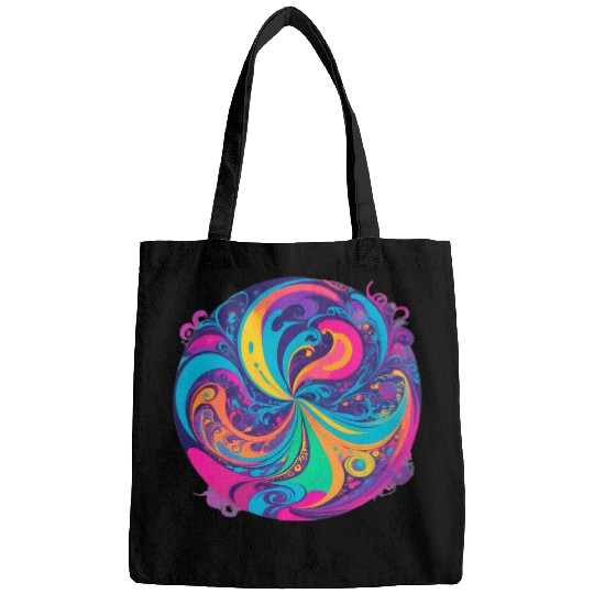 Color Swirl of Psychedelic Motion and Energy Bags