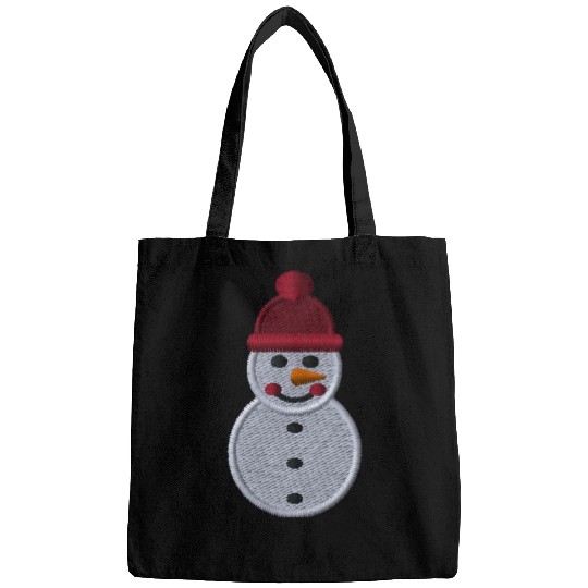 Snowman embroidered Bags