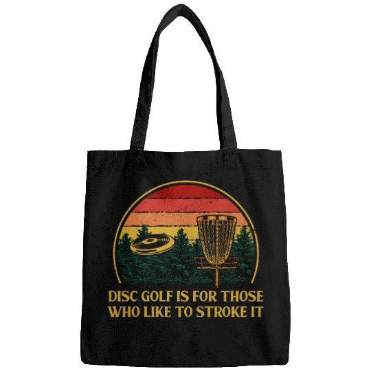 Disc Golf Go Stroke It Motivational Quote Golfer Bags