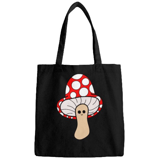 Cute Red Mushroom Smiling Bags