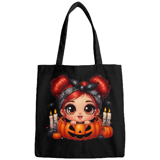 cute halloween redhead latina baby girl Princess Bags