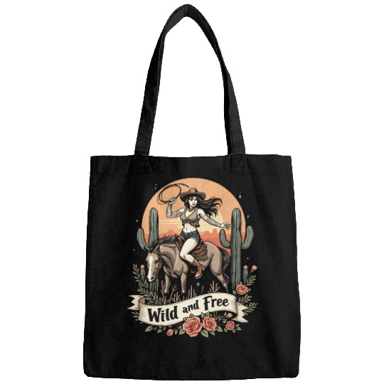 Wild And Free Pinup Cowgirl Bags