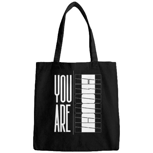 You Are Enough" Inspirational Optical quote Bags