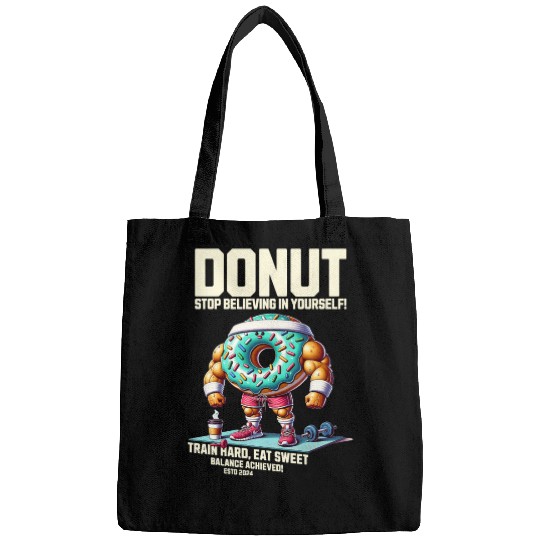 Donut Gym Life Motivation Sweet Fitness Bags