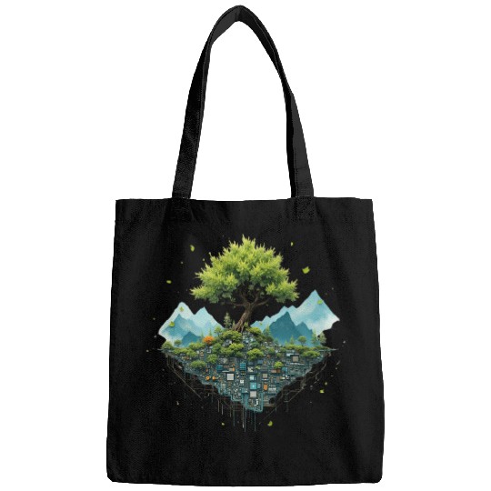 Tree and Technology Bags