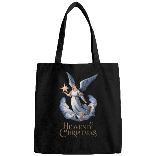 Heavenly Christmas Angel with Star Holiday Art Bags