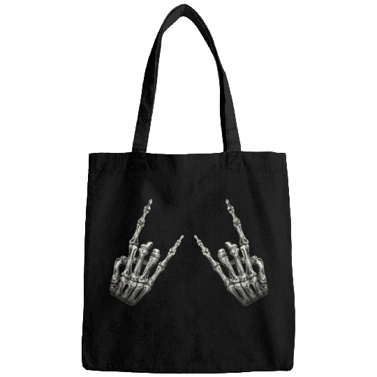 Rock On Rock Star Skeleton Hands Rocker Halloween Bags
