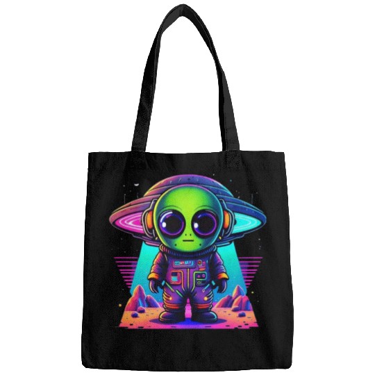 Cute alien sticker Bags