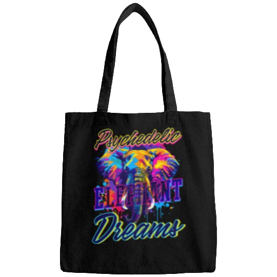 Elephant Psychedelic Elephant Dreams Bags