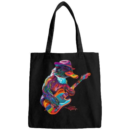 Platypus Mammal Guitar Cowboy Hat Popart Bags