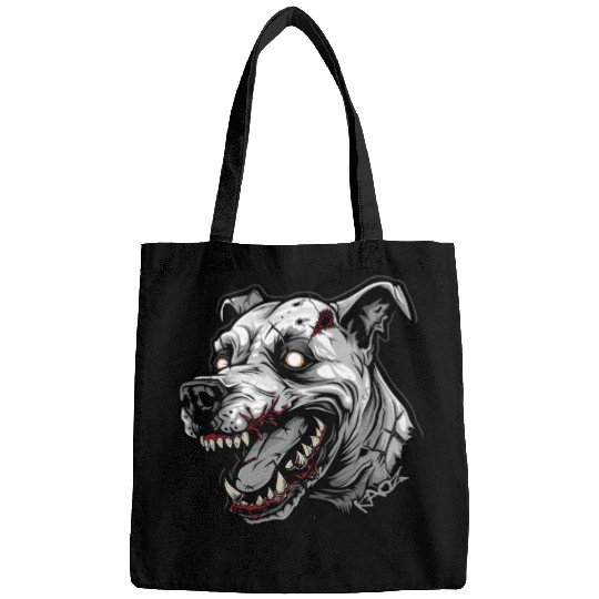 White Zombie Dog Head Bags