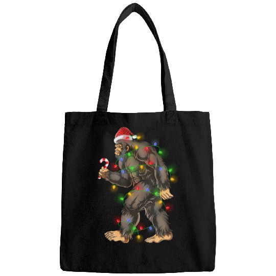 Bigfoot Sasquatch Yeti Candy Cane Christmas Bags
