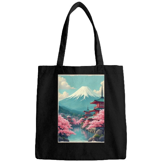Serenity Beneath Mount Fuji Bags