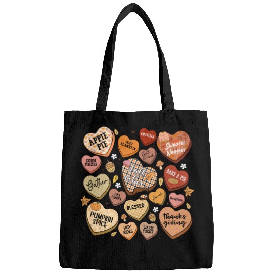 fall candy hearts Bags
