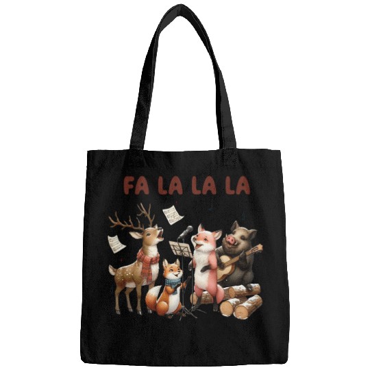 Fa La La La Woodland Choir Christmas Vibes Bags