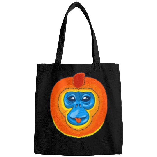 Cute Golden Snub Nosed Monkey Face Bags