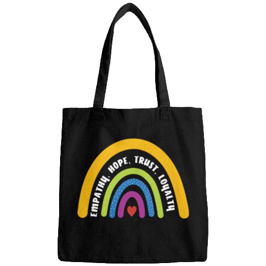 Empathy Hope Trust Loyalty Rainbow Bags