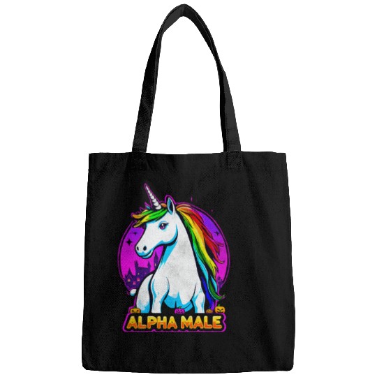 Alpha male LGBT unicorn Halloween Neon Colors Bags