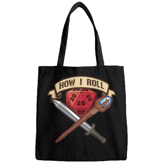 RPG Gaming How I Roll Adventure Magic Dungeon Bags