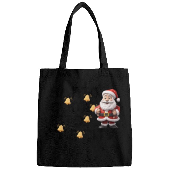 Festive Santa with Jingle Bells Design Bags
