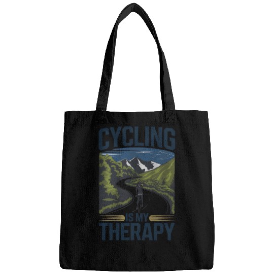 Cycling is My Therapy Bags