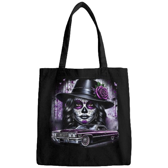 lowrider catrina Sugar skull Bags