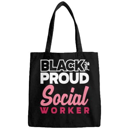 Black And Proud Social Worker Bags