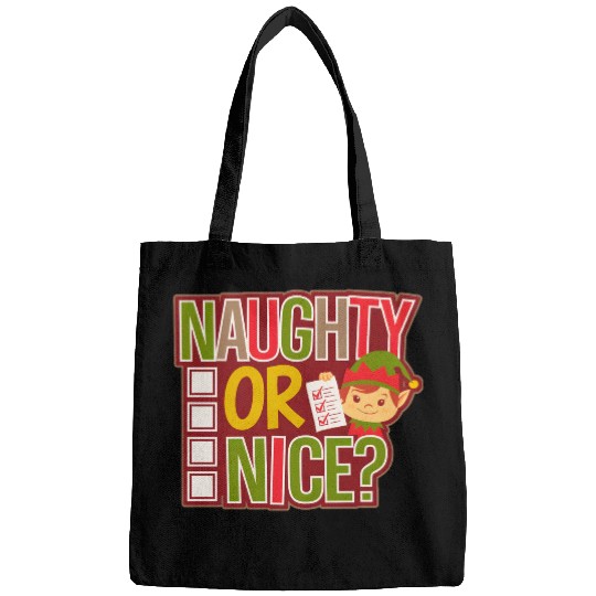Playful Elf Naughty or Nice Holiday Fun Bags