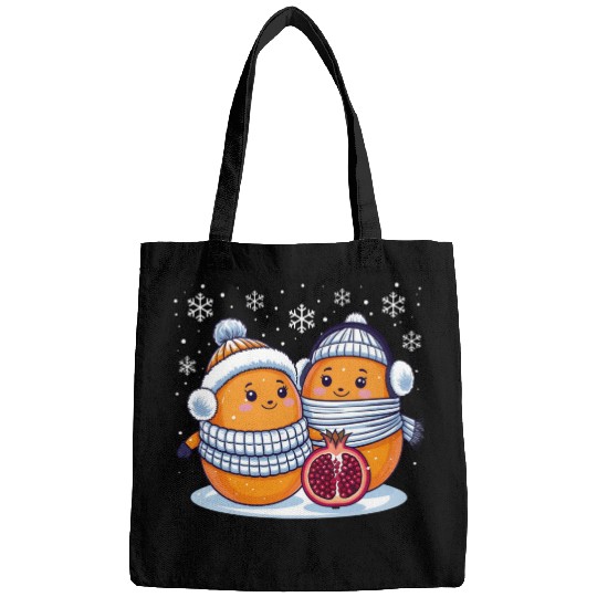 Cozy Winter Fruits: Oranges & Pomegranate Bags