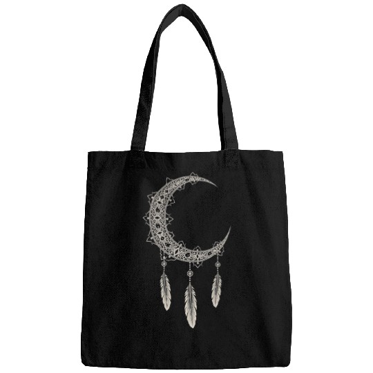 Elegant Moon With Feathers Bags