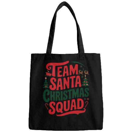 Team Santa Christmas Squad Festive Holiday party Bags