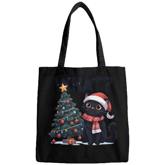 FUNNY CHRISTMAS CAT Bags