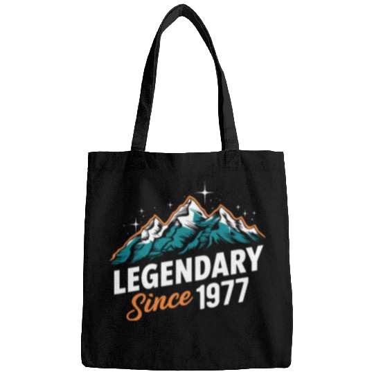 Legendary Since 1977 Hiker Birthday Mountain Bags
