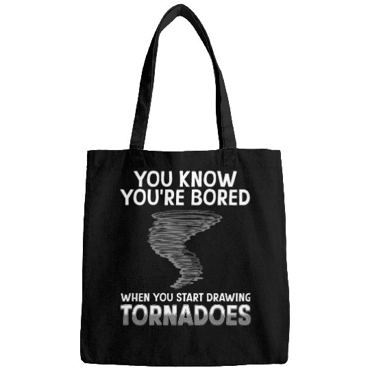 Funny science humor nerd geek tornado Bags