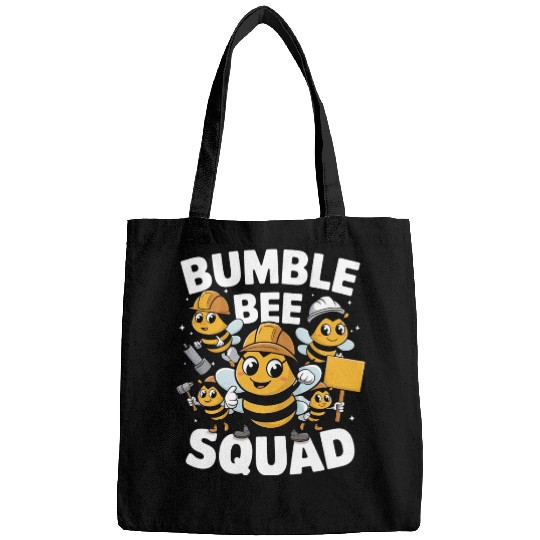 Fun Bumblebee Squad Cartoon Art Bags