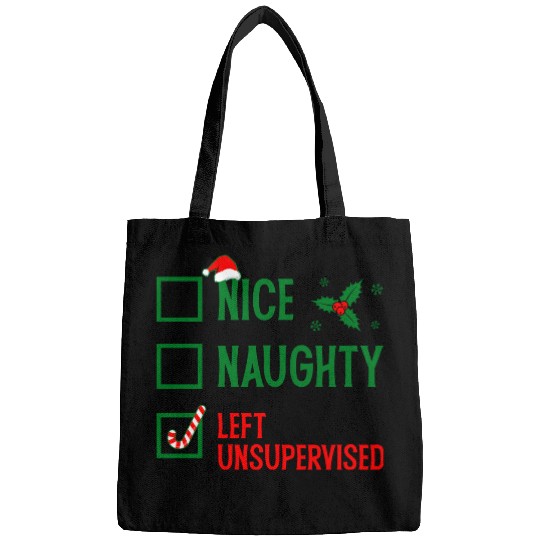 Left Unsupervised Christmas Checklist Bags