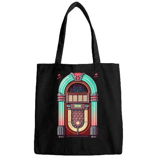 Retro Neon Jukebox Design Bags