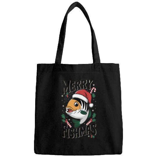 "Merry Fishmas Bags - Funny Christmas Fish
