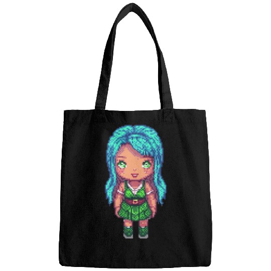Mystic Emerald Sprite - Pixel Art Design Bags