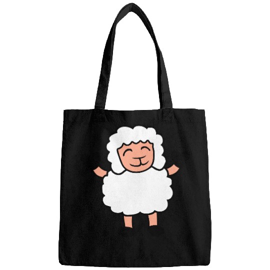 Sheep Baby Standing Cute Cute Lamb Child Happy Fun Bags