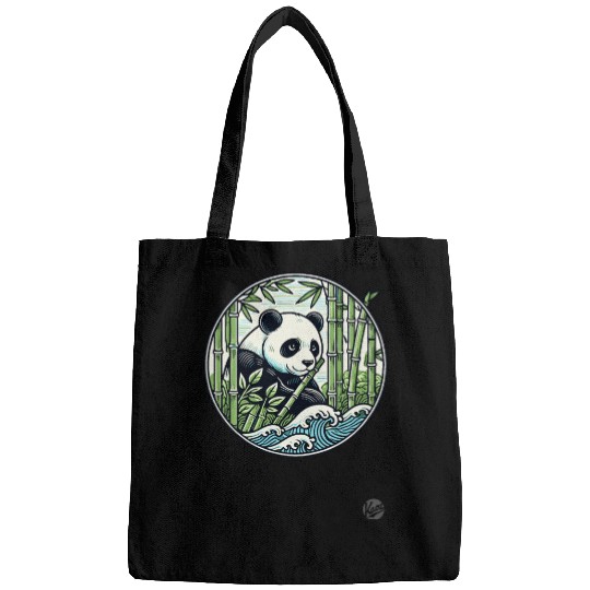 Panda in Bamboo Forest Bags