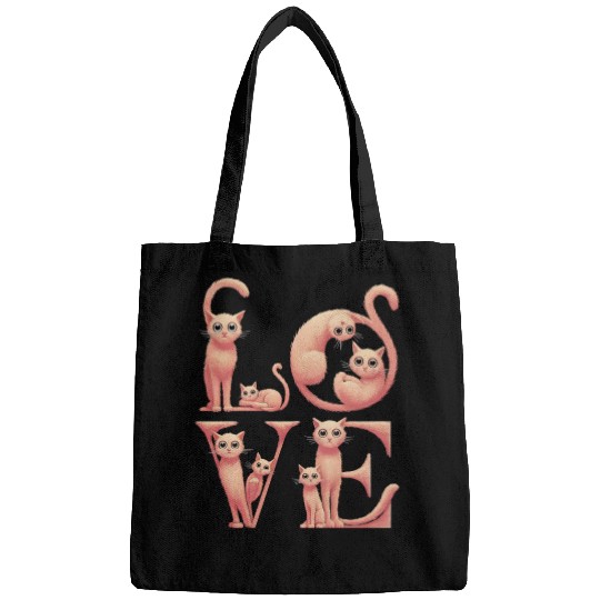 Love Cat peach Bags