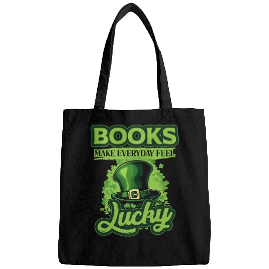 Books Make Everyday Feel Lucky St Patricks Day Bags