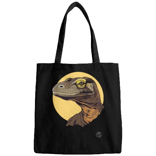 Realistic Komodo Dragon Portrait Bags